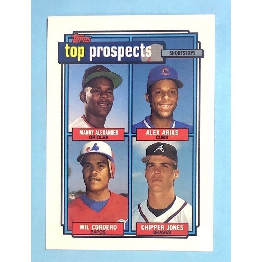 1992 Topps Shortstops Prospects - Atlanta Braves, Chipper Jones  HOF  Card #551